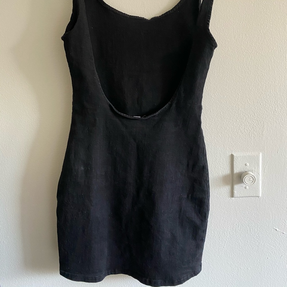 Mini black dress (with back detail)